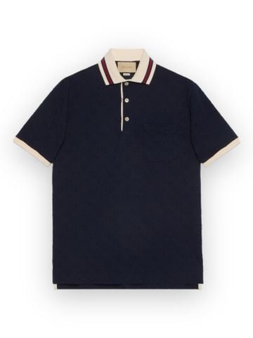 Polo GC GG Stretch Cotton - Dark Blue