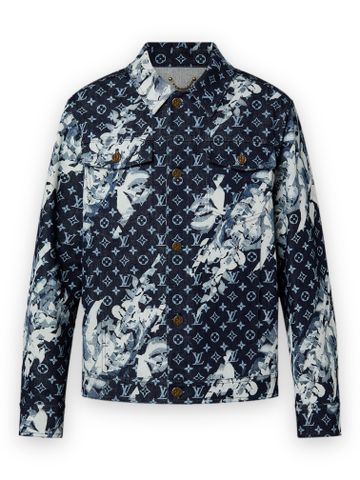 AK LO Monogram Floral Embellishes - Indigo