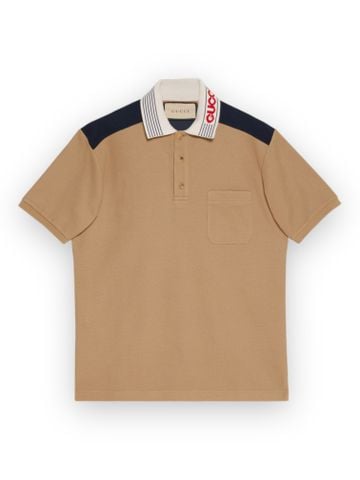 Polo GC Contrast Jacquard Collar - Camel