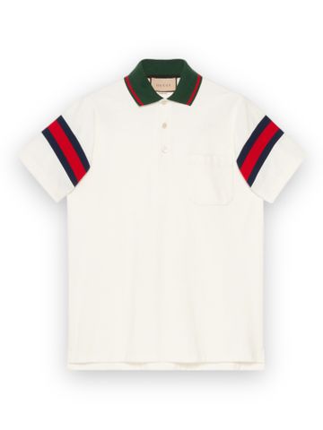 Polo GC Web Stripe Collar - White