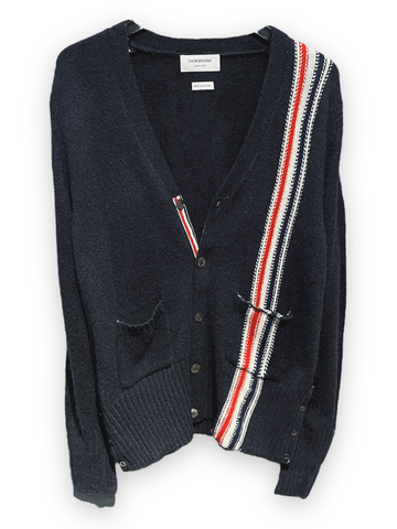 AK Thom Cardigan Stripe dọc - Navy