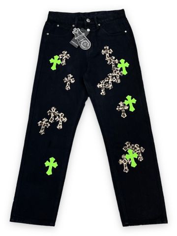 CH Cross Leopard & Green Jean - Black