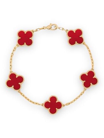 Vòng tay Van Cleef Vintage Alhambra - Gold Red