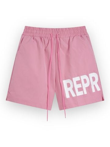 QS RP Logo Print Swim Shorts - Pink