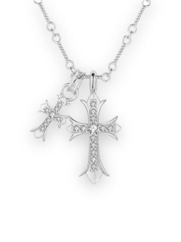 Vòng cổ CH Double Cross - Silver