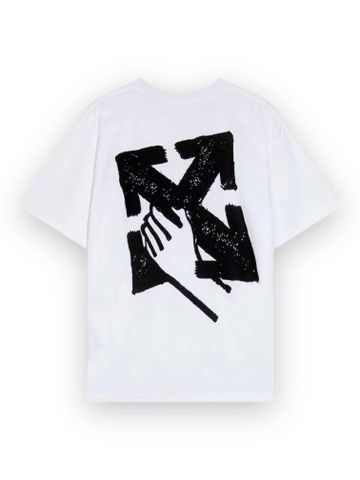 Phông OW Hand Arrow Print - White