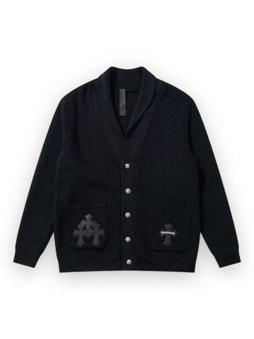 AK CH Cardigan Cross Pocket - Black