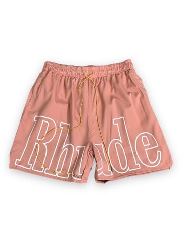 QS Rhude Logo Swim Trunks - Salmon Pink