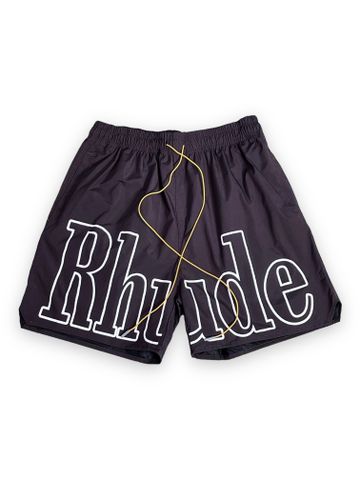 QS Rhude Logo Swim Trunks - Dark Purple