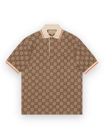 Polo GC GG Cotton Silk Piquet Jacquard - Beige