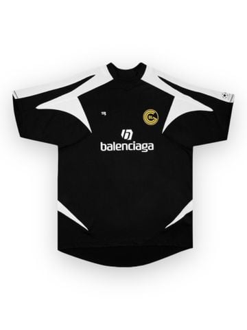 Phông Balen Print Logo Soccer - Black White