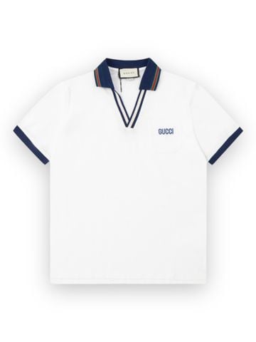 Polo GC V-Neck GC Embroidery - White