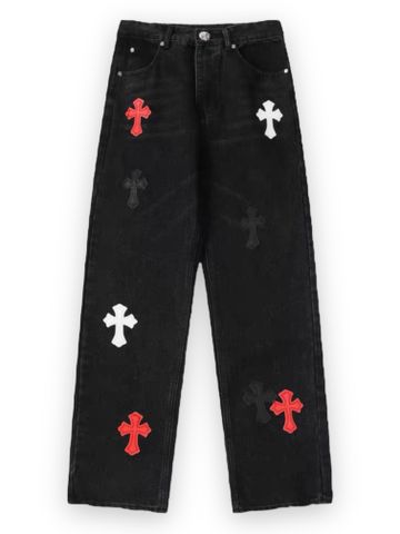 CH Leather Cross Red – Black