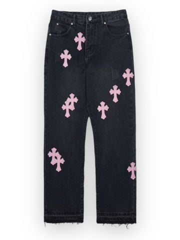 CH Leather Cross Pink - Black