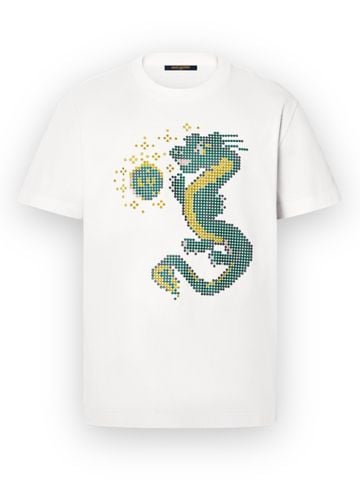 Phông LO Printed Dragon Monograms - White