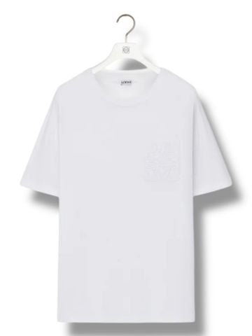 Phông Loewe Anagram Patch Pocket - White