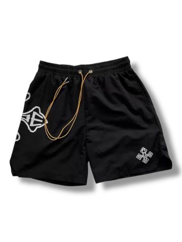 QS Rhude Cross Logo Twill - Black