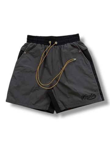 QS Rhude Drawstring Nylon - Black Grey