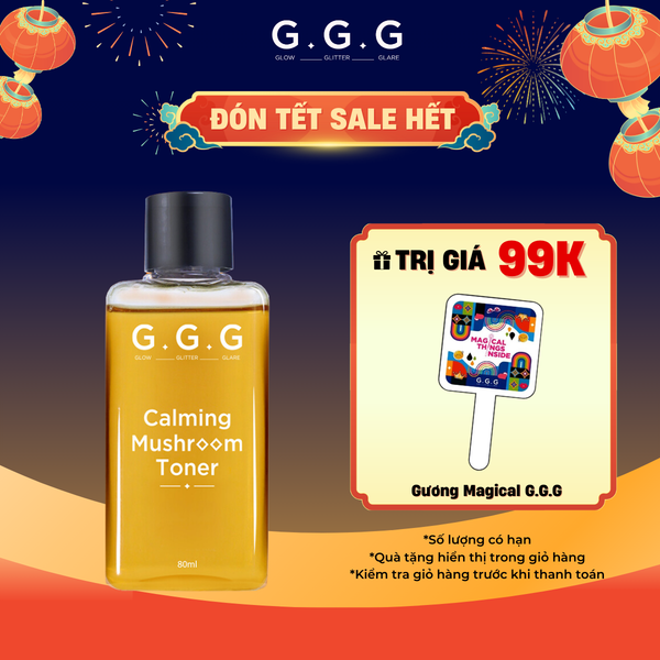  Toner Nấm Không cồn Cấp ẩm Dịu da tức thì - GGG Calming Mushroom Toner 80ml 