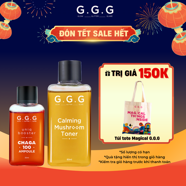  Combo 1 Tinh Chất Booster Chaga G.G.G 30ml + 1 Toner Nấm G.G.G 80ml 