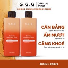 Combo 2 Toner Nấm, Cân Bằng Cấp Ẩm Sâu & Làm Dịu Da Tức Thì G.G.G Calming Mushroom Toner 200ml