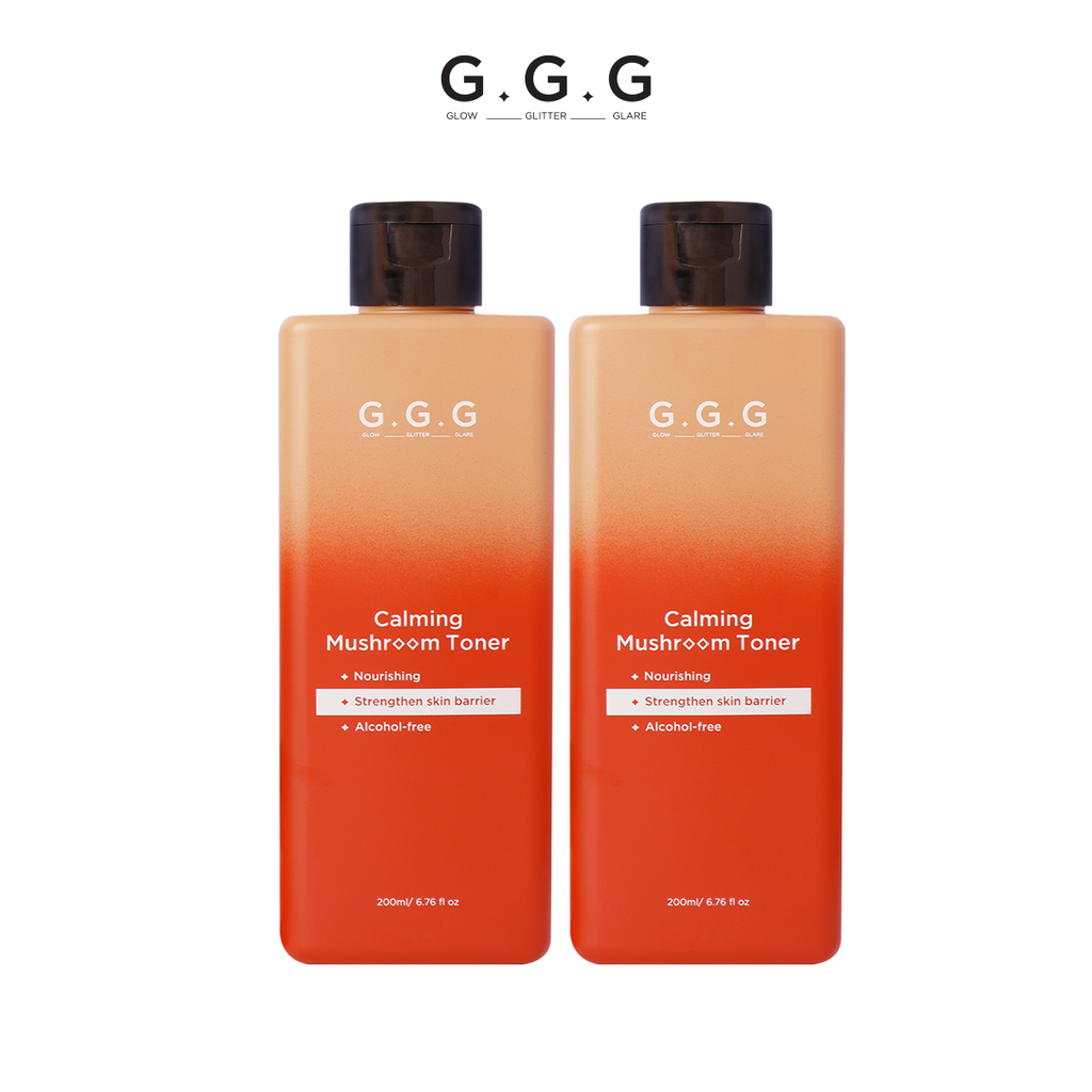 Combo 2 Toner Nấm, Cân Bằng Cấp Ẩm Sâu & Làm Dịu Da Tức Thì G.G.G Calming Mushroom Toner 200ml