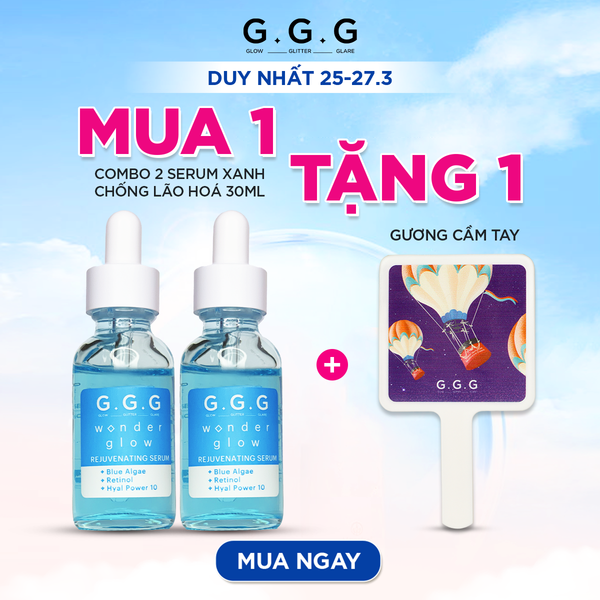  Combo 2 Tinh Chất Serum Cấp Ẩm Sâu Trẻ Hoá Da G.G.G Wonder Glow Rejuvenating Serum 30ml 