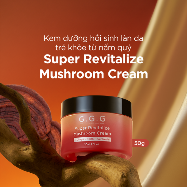 Kem Nấm, Dưỡng Da Cấp Ẩm Sâu Phục Hồi & Tái Sinh Da GGG Super Revitalize Mushroom Cream 50g