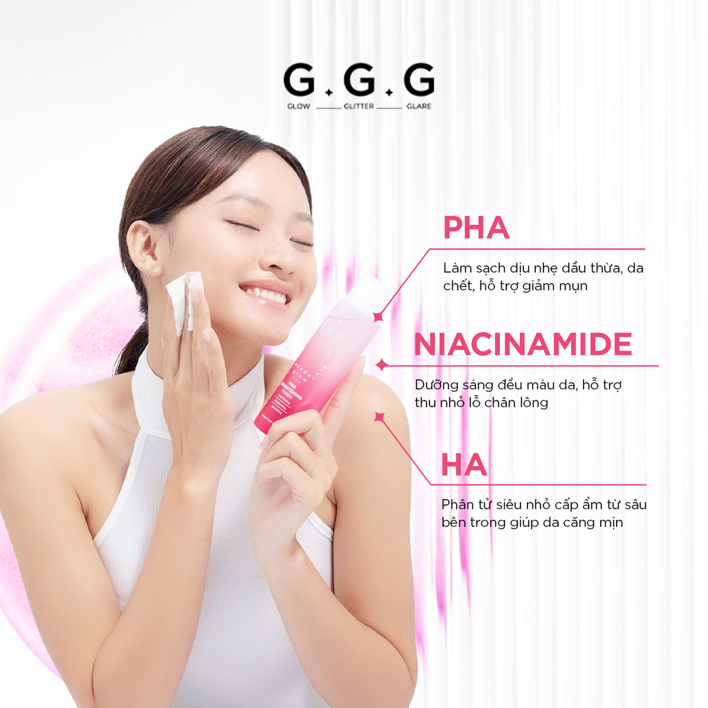 Combo 1 Toner PHA G.G.G 150ml + 1 Tinh Chất Dưỡng Sáng G.G.G 40ml