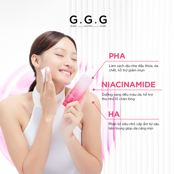 Combo 1 Toner PHA G.G.G 150ml + 1 Tinh Chất Dưỡng Sáng G.G.G 40ml