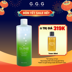 Nước tẩy trang sạch sâu, mát mịn, mượt da G.G.G Cica Micellar Cleansing Water 400ml