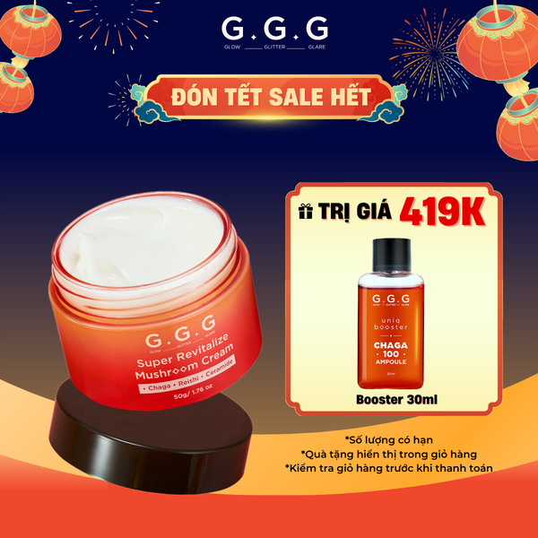  Kem Nấm, Dưỡng Da Cấp Ẩm Sâu Phục Hồi & Tái Sinh Da GGG Super Revitalize Mushroom Cream 50g 