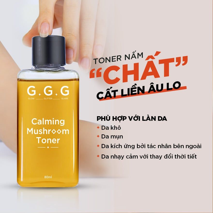 Combo 1 Tinh Chất Booster Chaga G.G.G 30ml + 1 Toner Nấm G.G.G 80ml