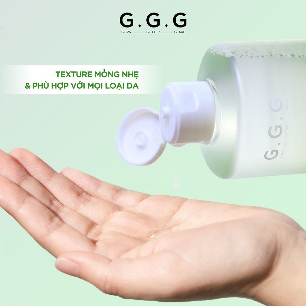 Nước tẩy trang sạch sâu, mát mịn, mượt da G.G.G Cica Micellar Cleansing Water 400ml