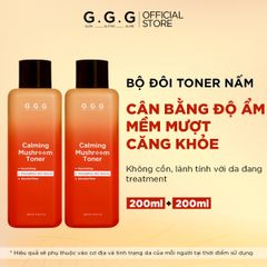 Combo 2 Toner Nấm Không cồn Cấp ẩm Dịu da tức thì - G.G.G Calming Mushroom Toner 200ml
