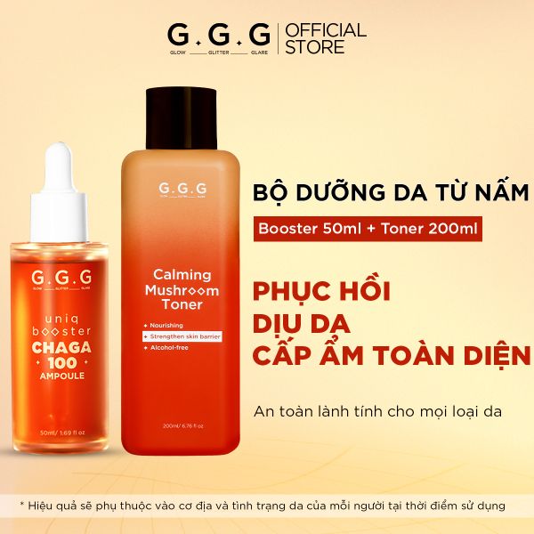 Combo 1 Tinh Chất Booster Nấm G.G.G 50ml + 1 Toner Nấm G.G.G 200ml