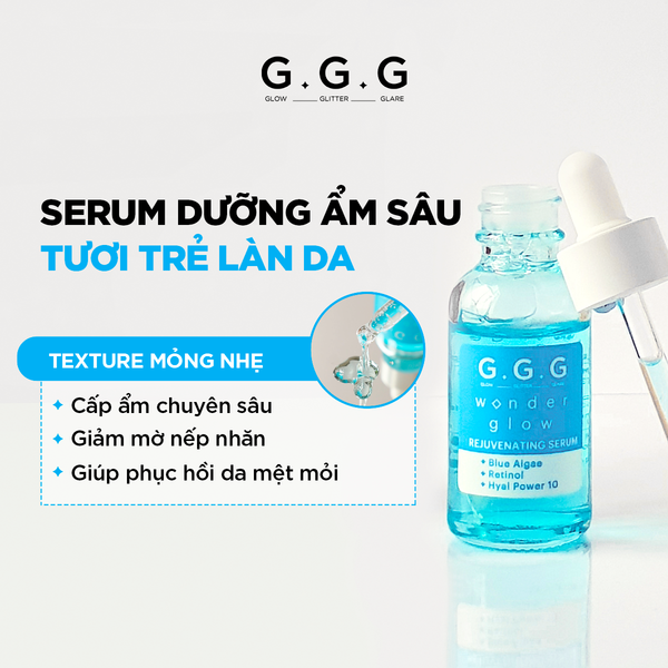 Tinh Chất Serum Cấp Ẩm Sâu Trẻ Hoá Da G.G.G Wonder Glow Rejuvenating Serum 30ml