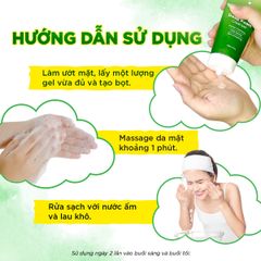 Sữa rửa mặt rau má AHA, BHA,PHA sạch sâu, ẩm mịn, không khô da - G.G.G Cica Deep Foam Cleanser 125g
