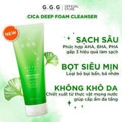 Bộ đôi Sạch sâu, Ẩm mịn, Không khô da từ Rau Má - GGG Cica Micellar Cleansing Water 400ml+ Cica Deep Foam Cleanser 125gr