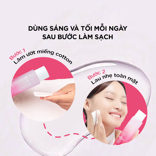 Toner PHA, Nước Cân Bằng Peel Da Dịu Nhẹ Dưỡng Sáng Da G.G.G Wonder Glow PHA Brightening Toner 150ml