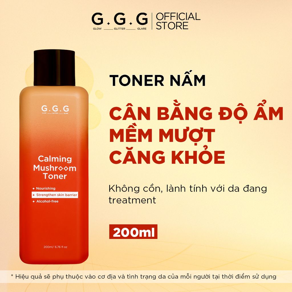 Combo 1 Toner Nấm G.G.G 200ml + 1 Booster Nấm G.G.G 50ml + 1 Kem Nấm G.G.G 50g