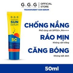 Kem Chống Nắng dạng Serum, Chống Nắng Phổ Rộng, Dưỡng Da G.G.G Transparent Sun Serum SPF50+/PA++++ 50ml