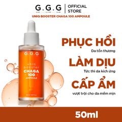 Booster Nấm Chaga, Tinh Chất Ampoule Cấp Ẩm Sâu Làm Dịu & Phục Hồi Da Tức Thì GGG Uniq Booster Chaga 50ml