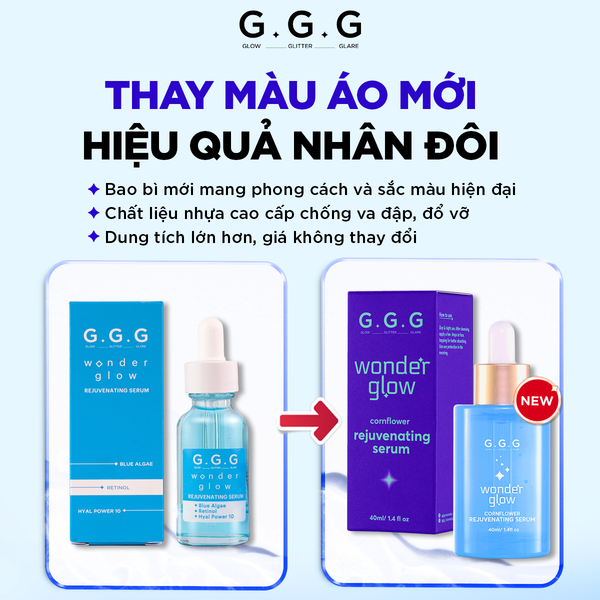 [MỚI] Serum Xanh Cấp ẩm, Ngăn ngừa lão hóa - Wonder Glow Rejuvenating Serum 40ml