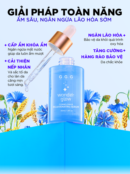 [MỚI] Serum Xanh Cấp ẩm, Ngăn ngừa lão hóa - Wonder Glow Rejuvenating Serum 40ml