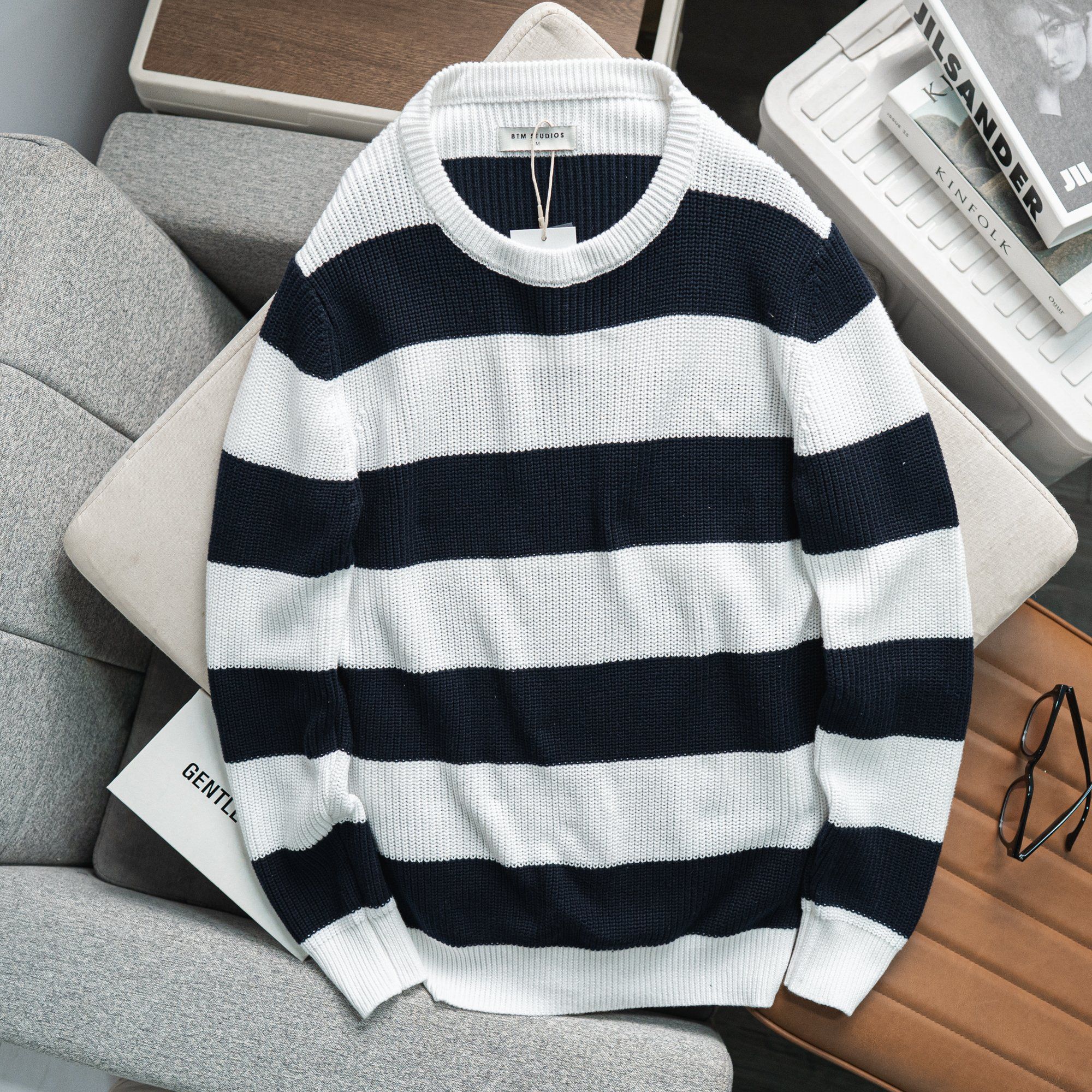  Sweater BTino Len Sọc Ngang 