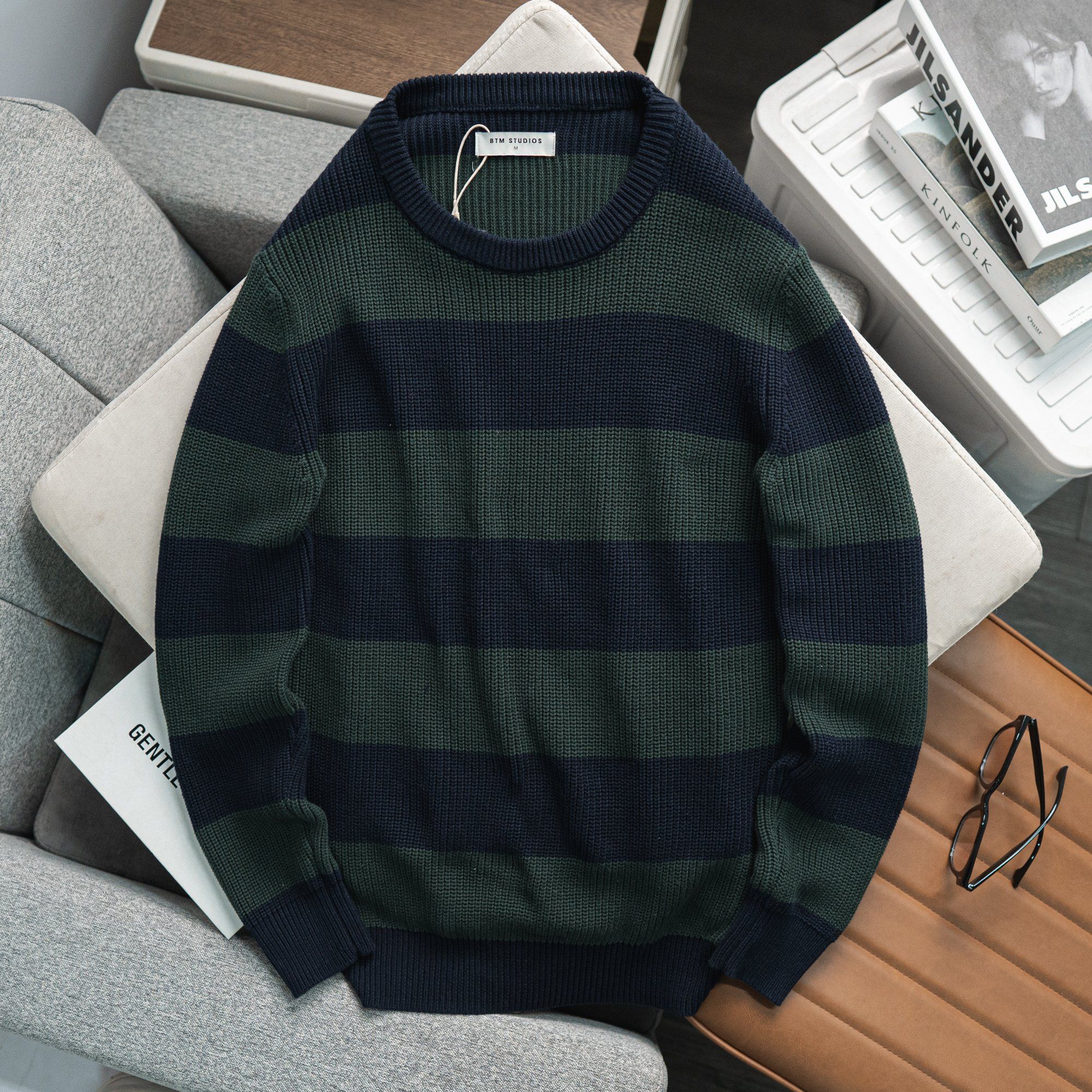  Sweater BTino Len Sọc Ngang 