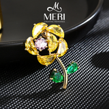  Cài áo Hoa vàng lấp lánh 