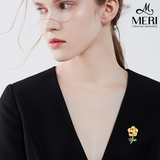  Cài áo Hoa vàng lấp lánh 