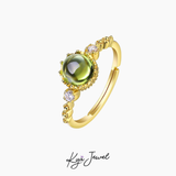  Nhẫn đá Peridot kèm cz cổ điển, tinh tế 